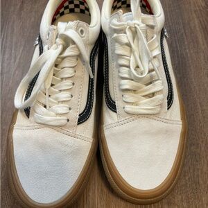 Vans White and Tan Men's Shoes